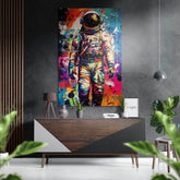 Astronaut Brushed Aluminum Dibond Wall Art.